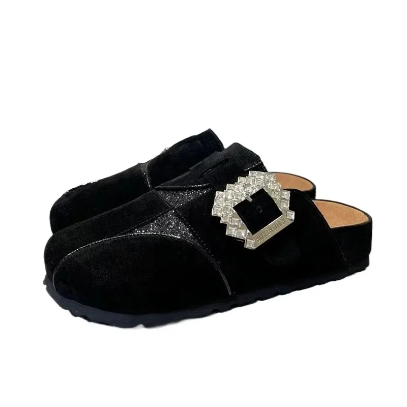 Женская обувь 2024 женские тапочки с закрытым носком римские повседневные туфли