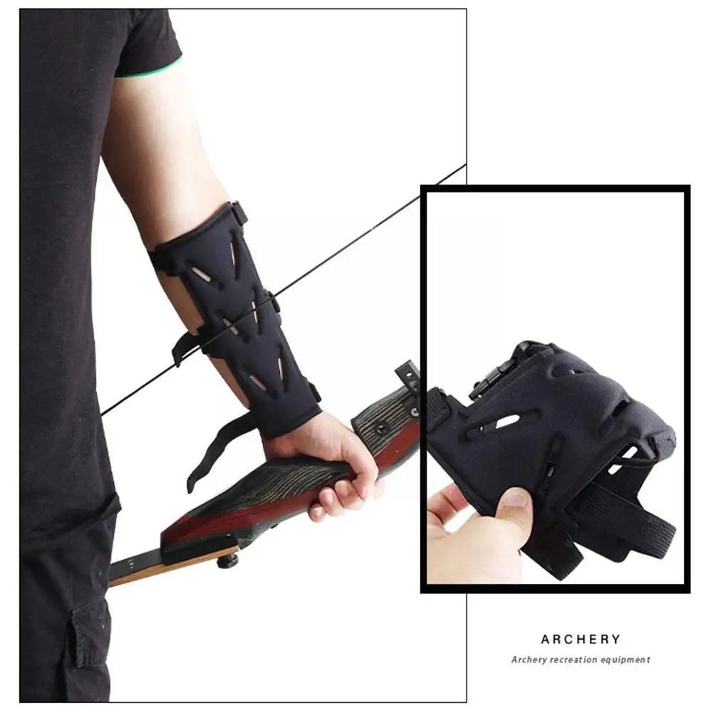 

1 PCS Archery Protective Arm Guards Double Sided Fabric Elastic Armguards Tool Forearm Band Composite Sleeve Accessories C8W7