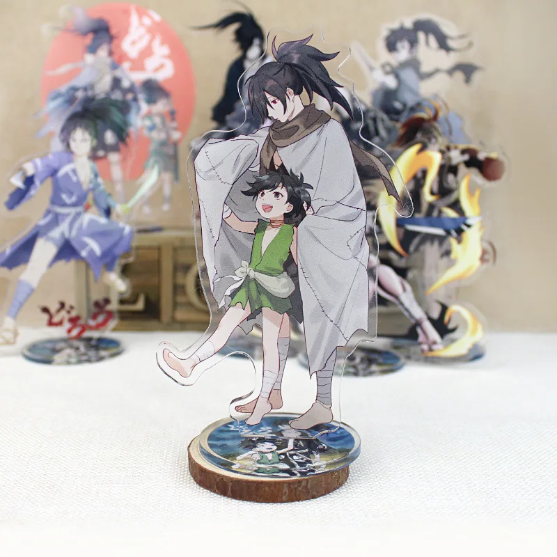 

Anime Man Keychain Dororo Cosplay Woman Key Chain Double Sided Acrylic Stand Model Plate Toy Collectible Stand Figure Desk Decor