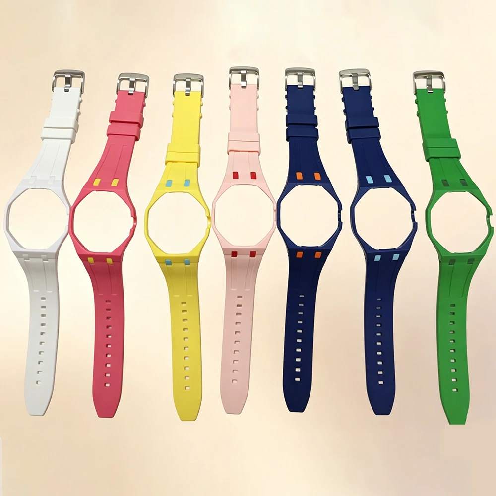 Фото Чехол+ремешок для карманных часов Swatch Royal Pop, силиконовый браслет для превращения в наручные часы, универсальные защитные аксессуары. №2