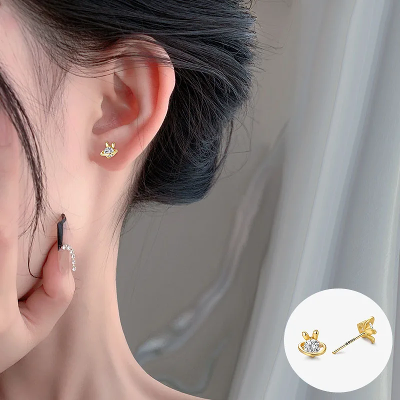 

Женские серьги из серебра 100% пробы, с цирконом