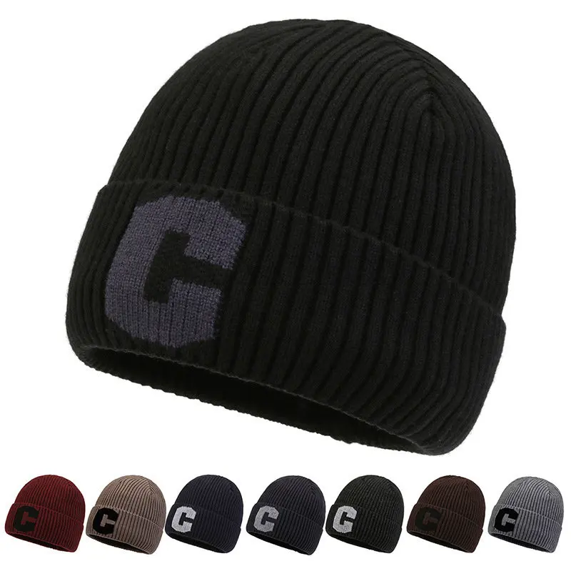 

Шапка с вышивкой шапочки мужская шапка для женщин Женские аксессуары вязаные зимние шапки для девочек шапочки и облегающие шапочки