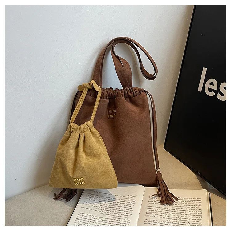 Модная сумка-ведро на шнурке женская версия Instagram модная сумка плечо большой