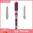 Профессиональные щипцы для завивки волос LISAPRO 3 сменные керамические турмалиновые бочки