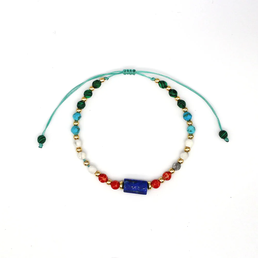 

Vlen 4mm Natural Stone Jewelry Bracelet Boho Summer Beach Jewellery Gift for Gift Chram Bracelets Dropshipping Wholesale Pulsera