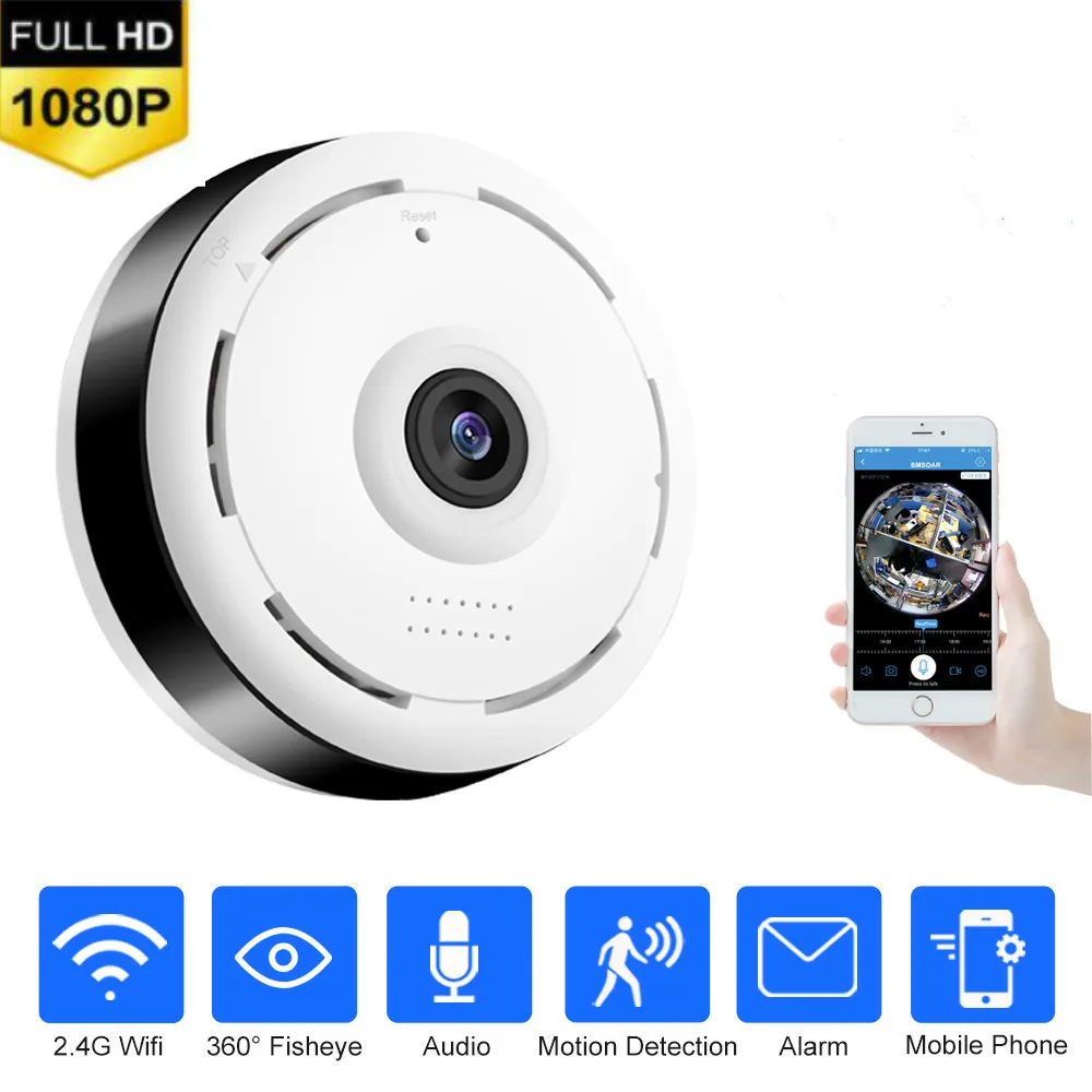 

Панорамная широкоугольная IP-камера HD 1080P, угол обзора 360 градусов