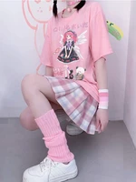 deeptown japanese kawaii anime graphic t shirt cute angel print tshirt summer tops women cartoon harajuku short sleeve clothes