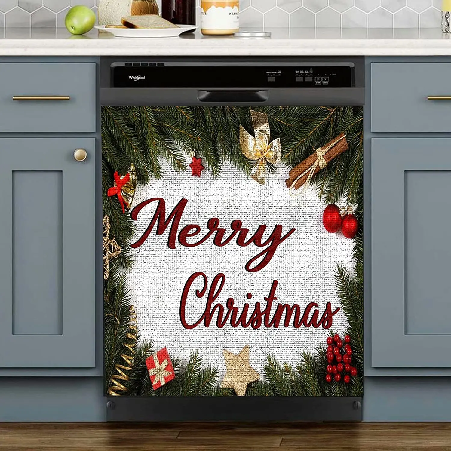 

Merry Christmas Dishwasher Magnet Cover,Home Kitchen Decoration,Christmas Sticker Decorative Refrigerator,New Year Magnetic Deca
