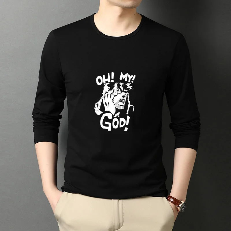 

Jojo Bizarre Adventure100% Cotton T Shirt Men Women Casual O-neck Long Sleeved Mens Tshirts Autumn T-shirt Male Tops Tees