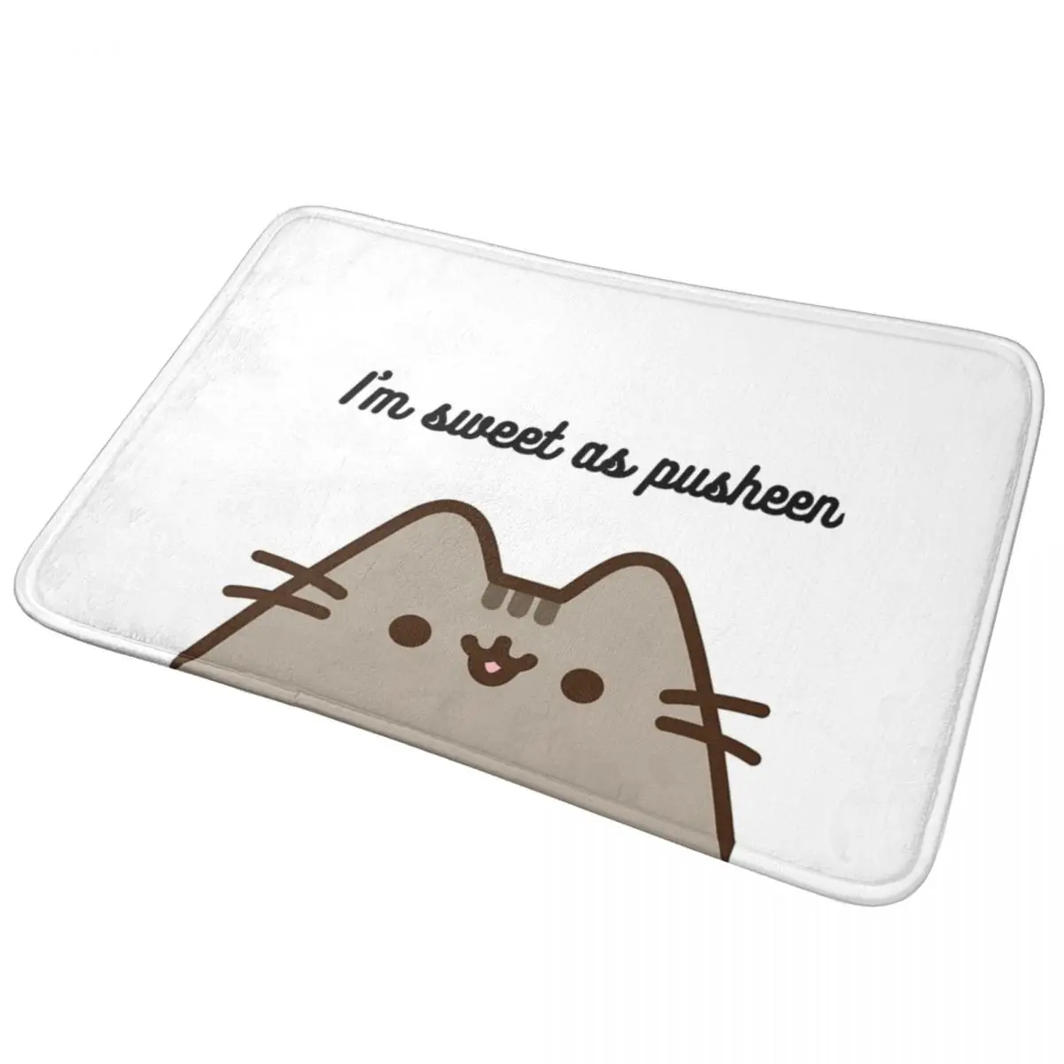 

Pusheen забавные коврики для входной двери Коврики для кухни Противоскользящий коврик Добро пожаловать дома Kawaii украшения для балкона Bath