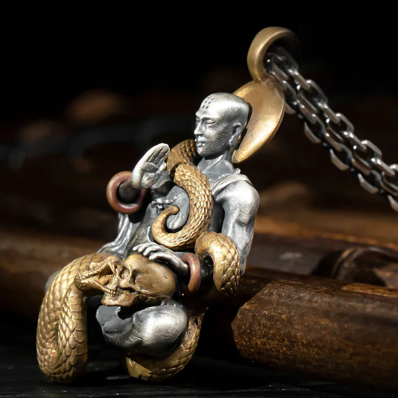 Кулон в виде знака зодиака Будды стиле ретро Безымянное ожерелье тибетского быка