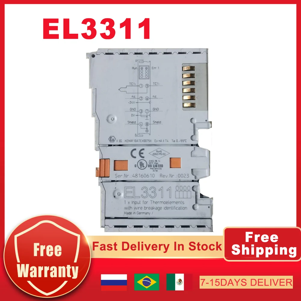 

Контроллер PLC EL3311 EL 3311, терминал ethernet, 1-канальный аналоговый вход, Модуль PLC
