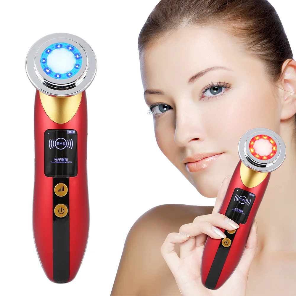 

LED Facial Lifting Beauty Face Massager Skin Rejuvenation Radio Mesotherapy Vibration Wrinkle Removal Anti Aging Radio Frequency
