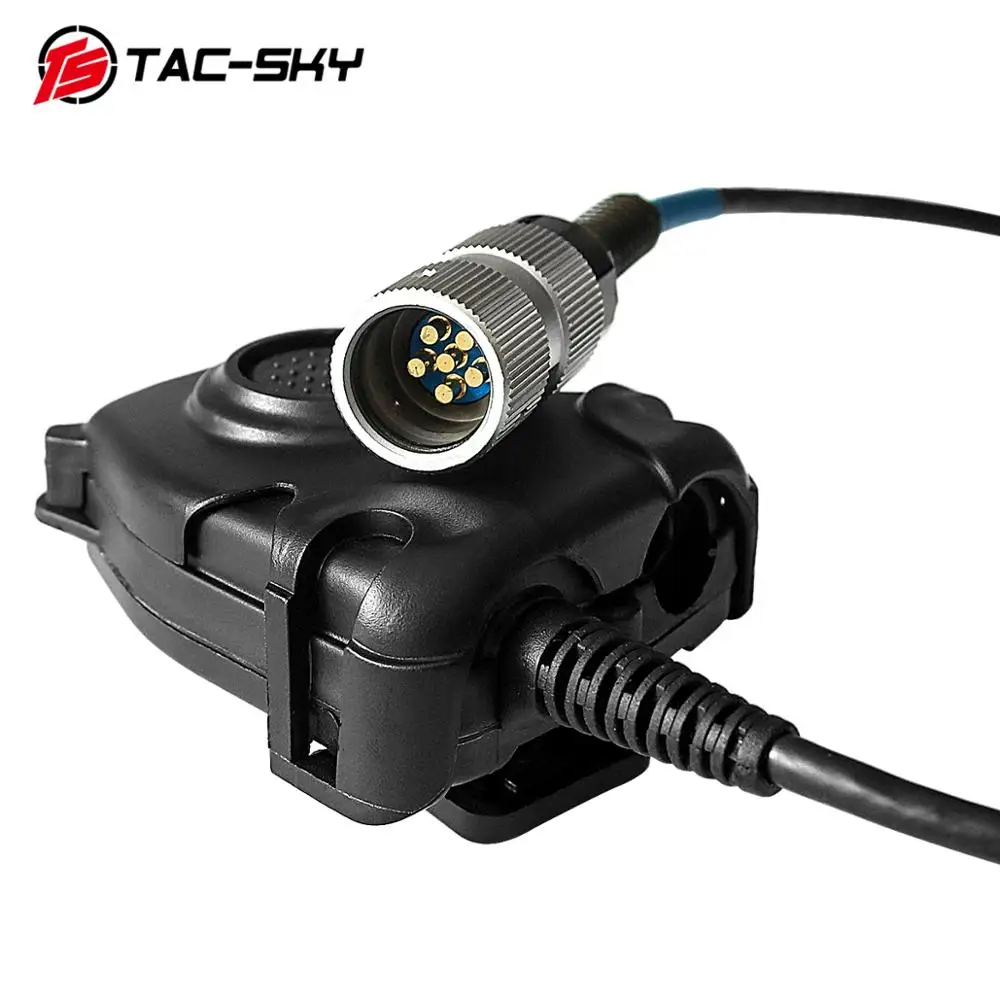 TS TAC-SKY Ptt 6 Pin for PELTOR PTT Tactical Headset for AN/PRC152 152A Military Walkie Talkie Model Radio Military