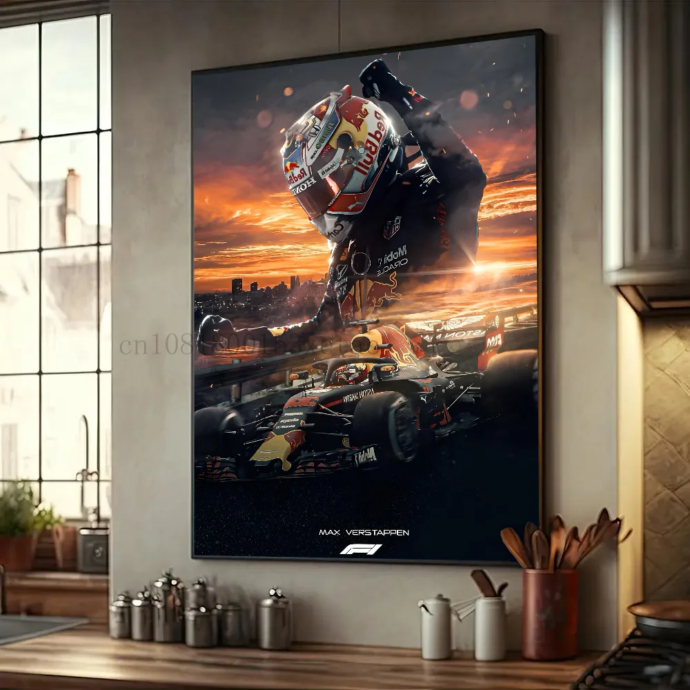 F1 M-Max Verstappen Poster Paper Print Home Living Room Bedroom Entrance Bar Cafe Art Painting Decoration