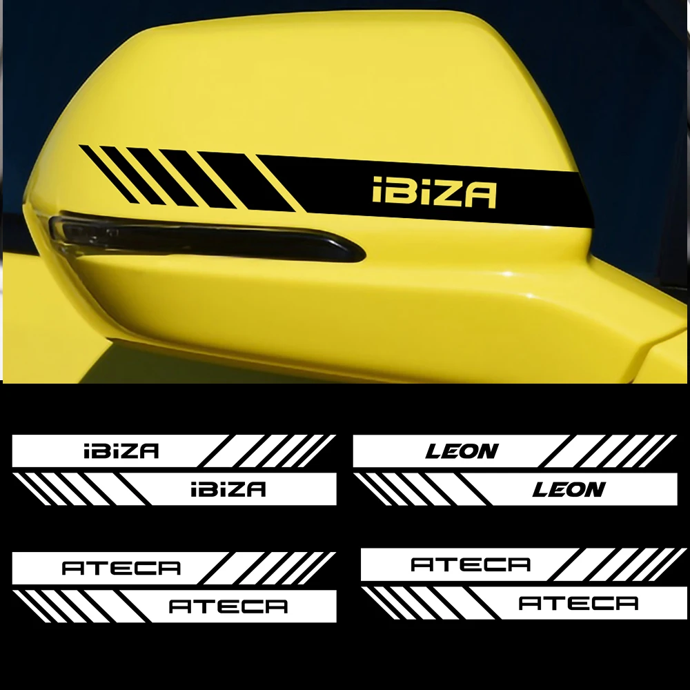 

2pcs Car Styling Rearview Mirror Protection Flim Decoration Sticker For Seat Leon MK3 ibiza 6l 5f 6j mk2 ateca Cupra e-Racer FR