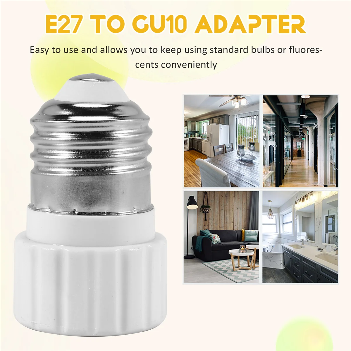От E27 до GU10 Удлините основание Светодиодная лампа CFL Адаптер лампы