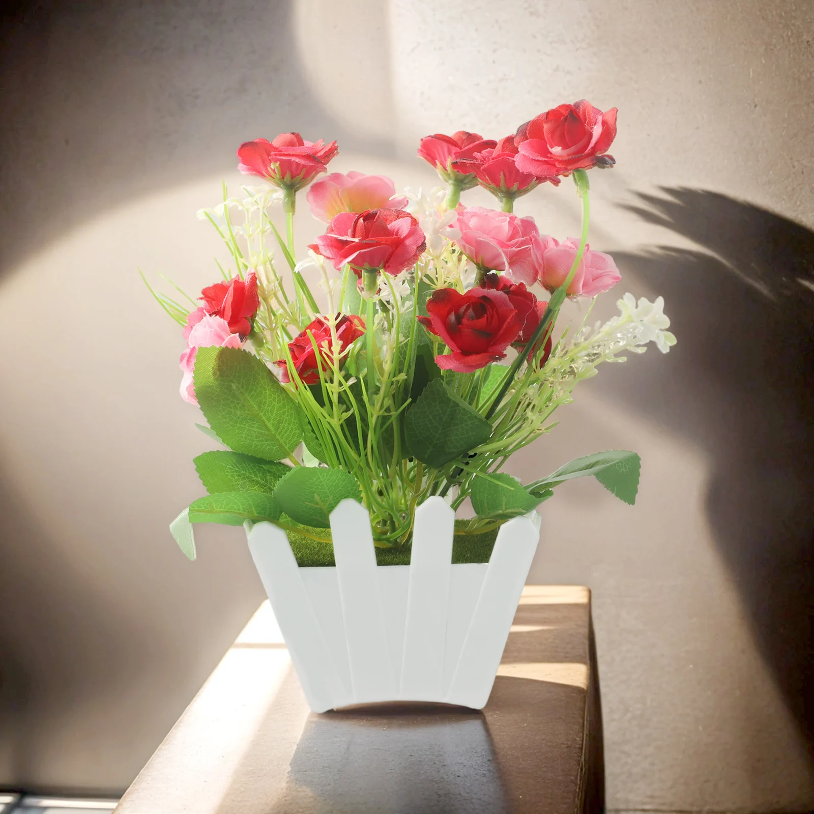 Пластиковый искусственный горшок 13*15 см материал высокого качества домашнее и