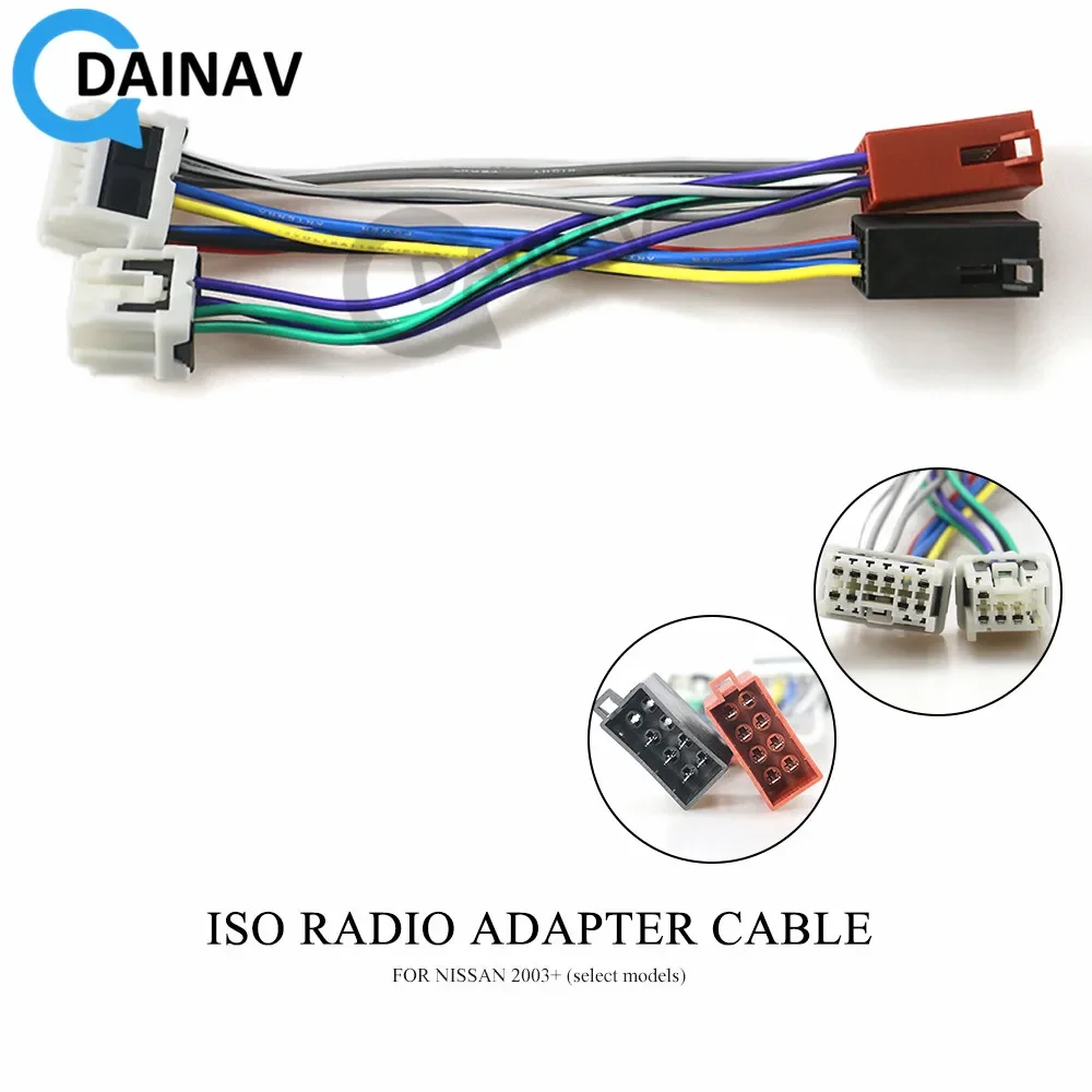 

12-120 ISO радиоадаптер для NISSAN 2003 + (выбранные модели), жгут проводов, соединитель, штекер кабеля