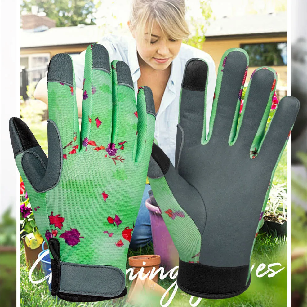 

New Green Blue High Quality Sheepskin Gloves Garden Planting Weeding Gardening Safety Work Gloves Wear-Resistant Men Women