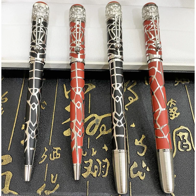 

PPS Heritage Rouge Et Noir Spider MB Rollerball Ballpoint Pen Red And Black Metal Silver Net Engrave With Serial Number