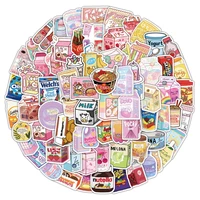 103050100pcs kawaii food drink cartoon stickers cute kids toys decals stationery luggage fridge phone scrapbook car sticker