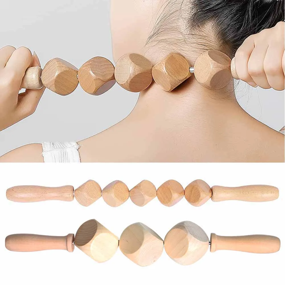 

Thai Massage Roller Therapy Tcare Wooden Body Massage Tool Foot Reflexology Acupuncture Meridians Scrap Lymphatic Health Care