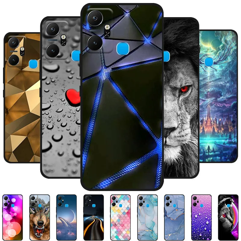 Для Infinix Smart 6 Plus чехол X6823C противоударный для Мягкая силиконовая задняя накладка