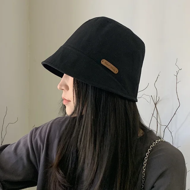 Summer Spring Black Women Bucket Hat 