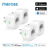 meross smart plug 16a eu wifi smart socket power outlet timing function works with alexa google assistant smartthings