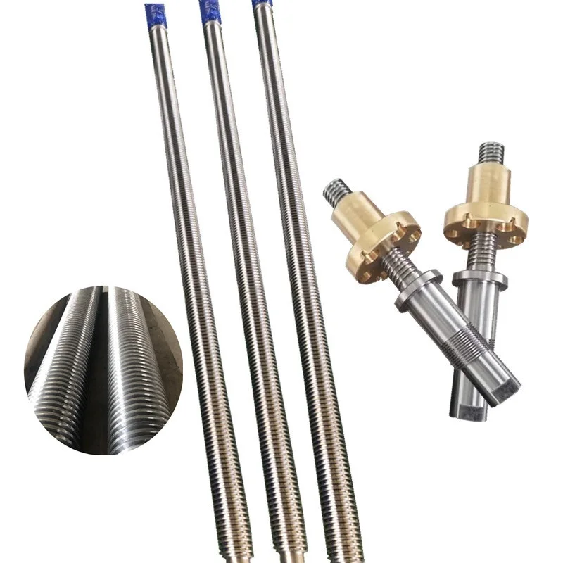 

T8 Lead Screw THSL-300-8D Trapezoidal Rod T8 CNC 3D Printer Lead Screw Thread 8mm Lead1mm Length100-800mm with Brass Nut