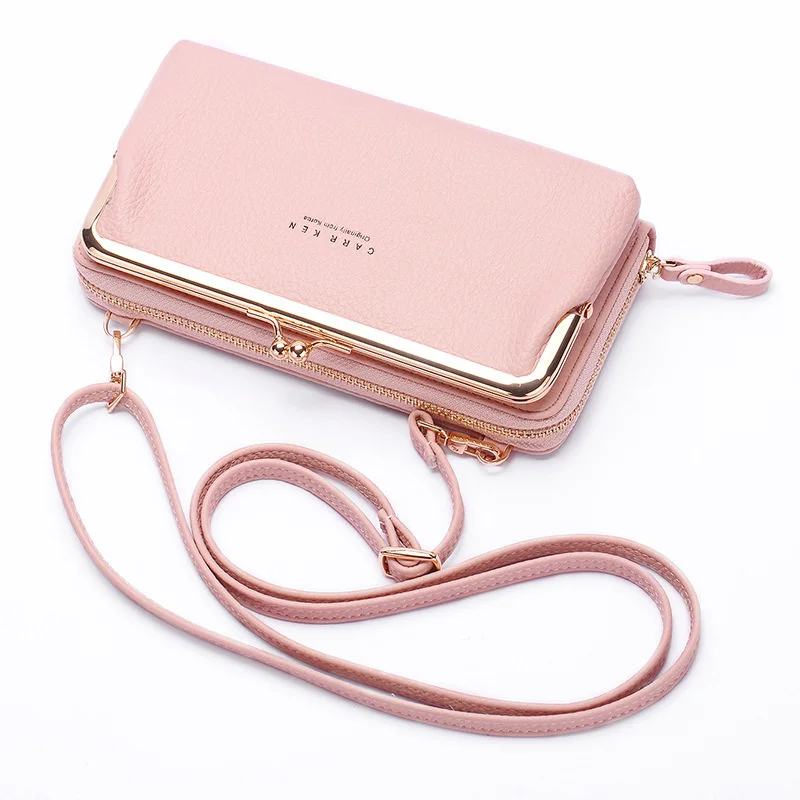 

Purses and Handbags Mobile PU Women's Bag Korean Fashion Shoulder Bags 2023 New Multi-functional Horizontal Day Clutches