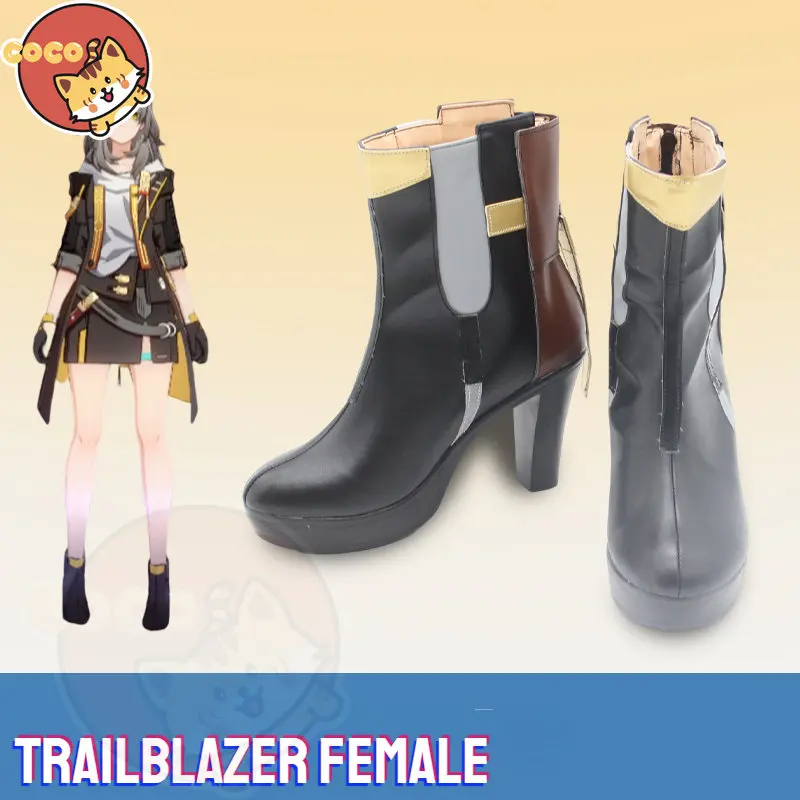 CoCos Game Honkai Star Rail Trailblazer Female Cosplay Shoes  Boots High Heels Men Women Halloween Carnival Party Roleplay Shoes