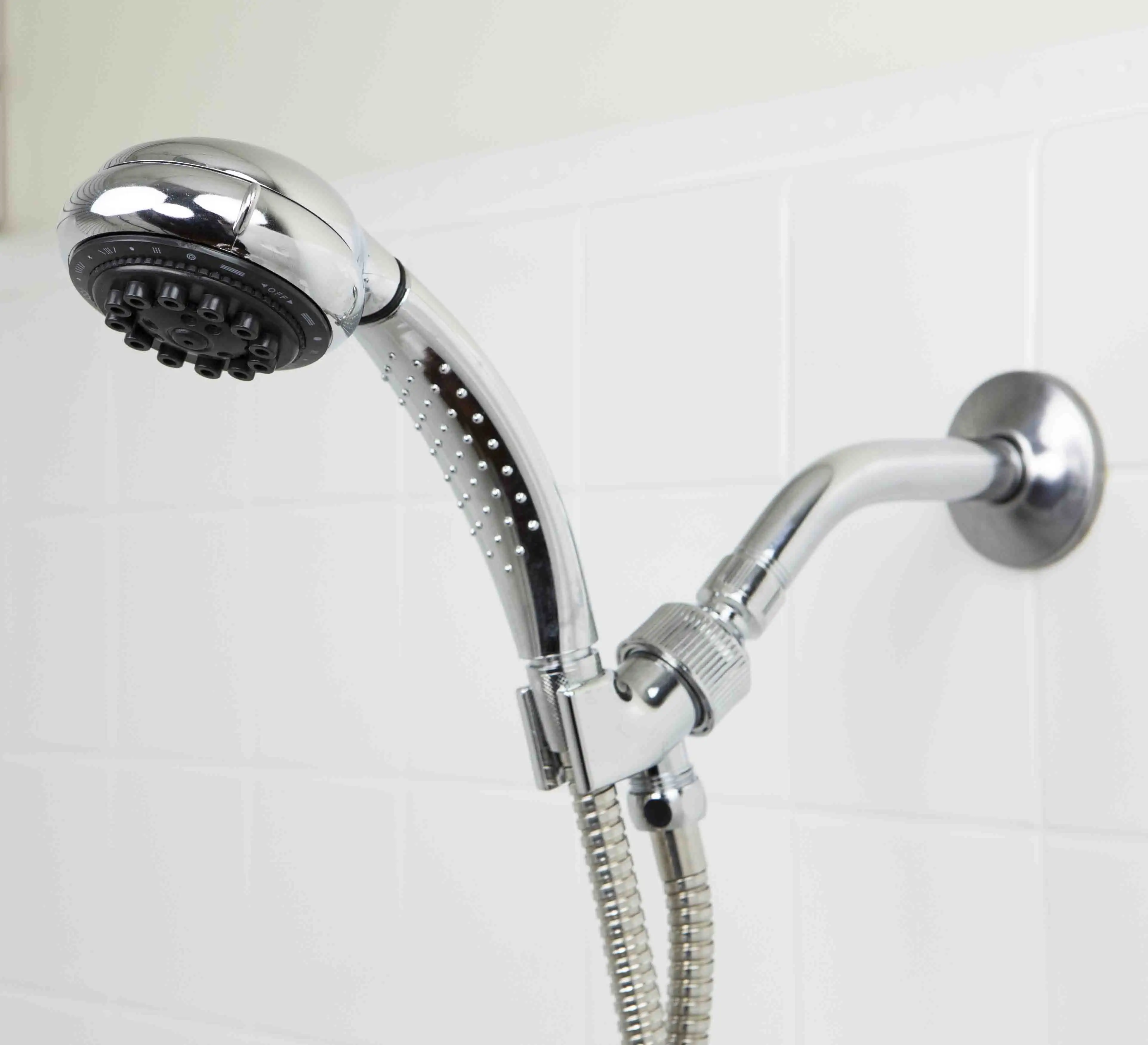 

8 Function Chrome Plated Steel Shower Head Massager