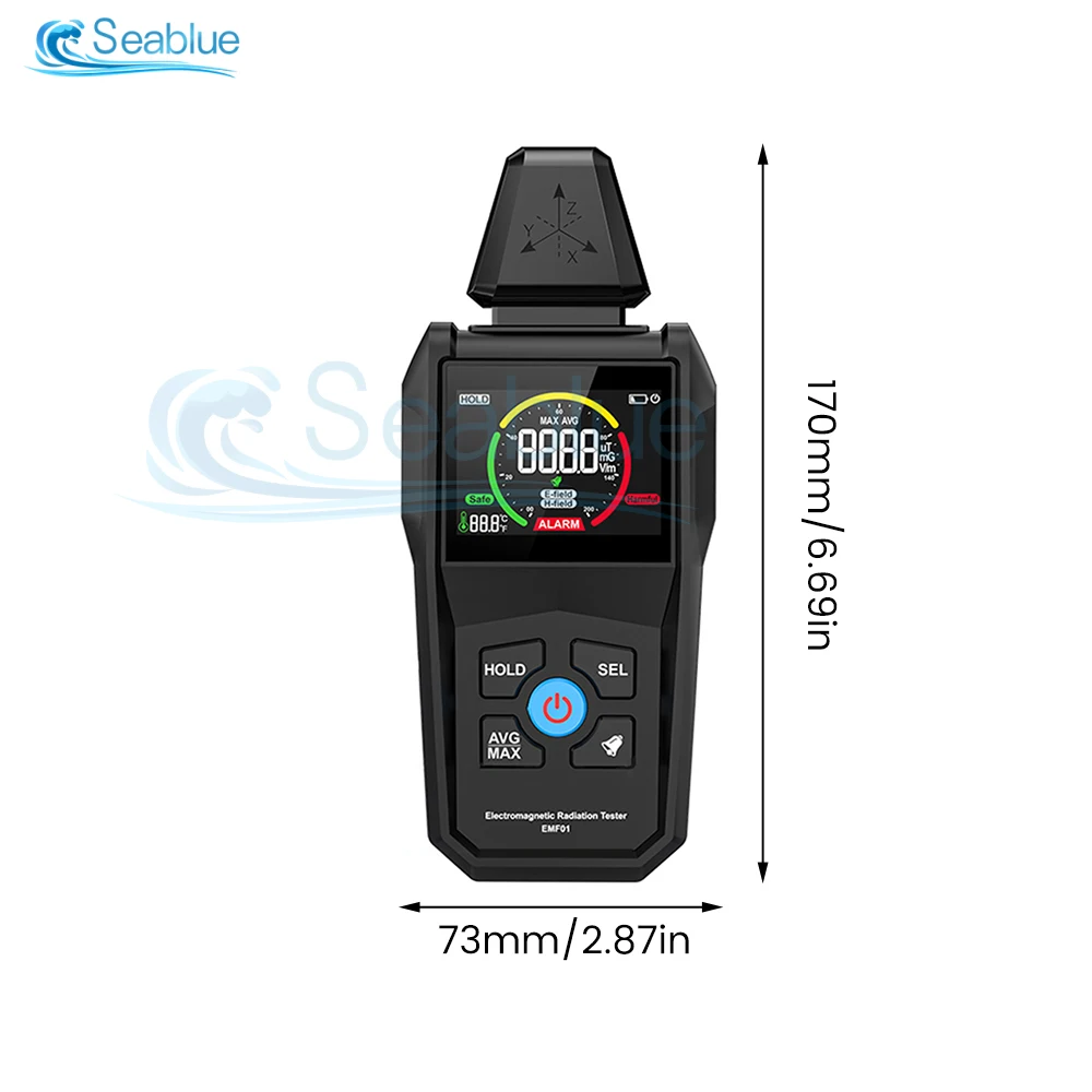 EMF01 Измеритель ЭДС Детектор электромагнитного излучения Трехосевой X/Y/Z