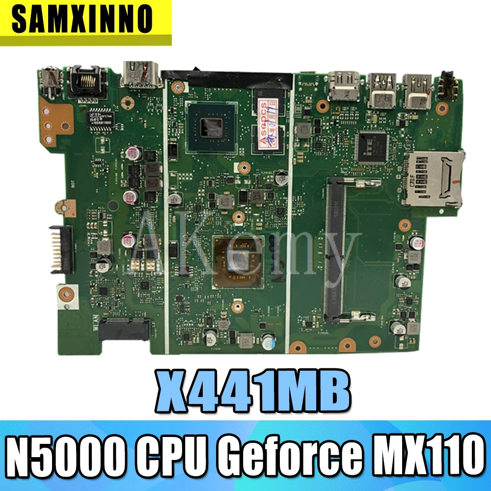 

Материнская плата Akemy для Asus X441 X441M X441MB Laotop, материнская плата X441MB с процессором N5000 Geforce MX110