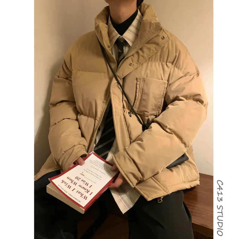 Winter Jacket Men Warm Fashion Casual Thickened Down Jacket Men Streetwear Korean Loose Thick Short Coat Mens Parker Clothes