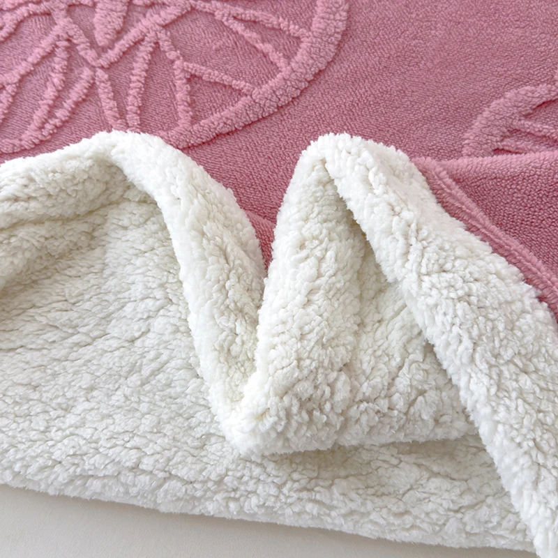 WOSTAR мягкое теплое Коралловое Флисовое одеяло розовая бабочка жаккардовое зимнее