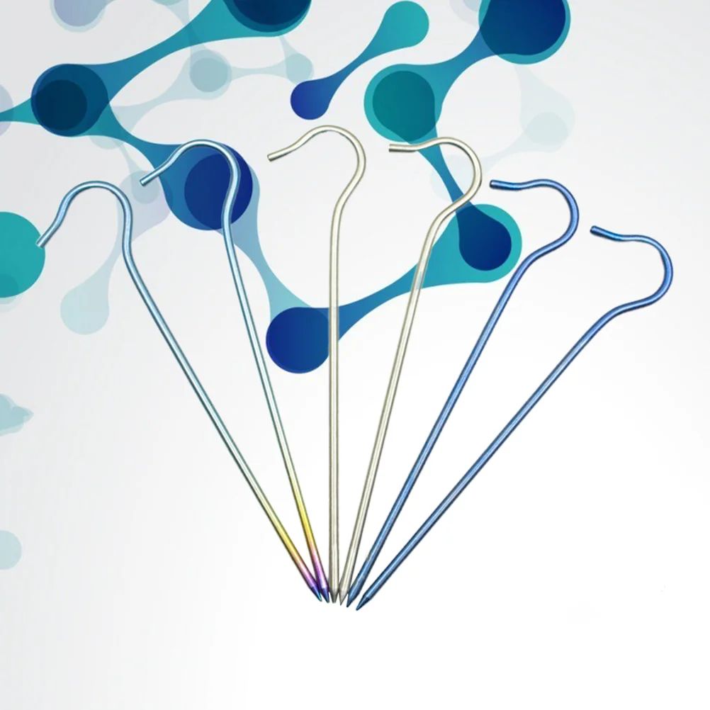 

6PCS Titanium Alloy Tents Nail Outdoor Camping Tent Stakes for Camping Canopy Outdoor