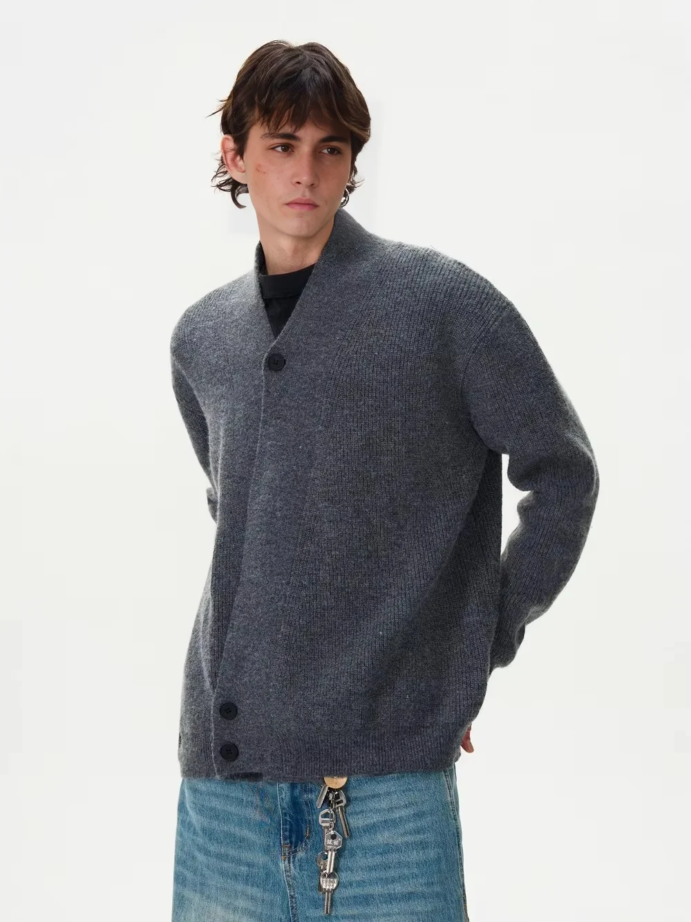 Винтажный вязаный кардиган Tung Sung мужской свитер повседневная зимняя мужская