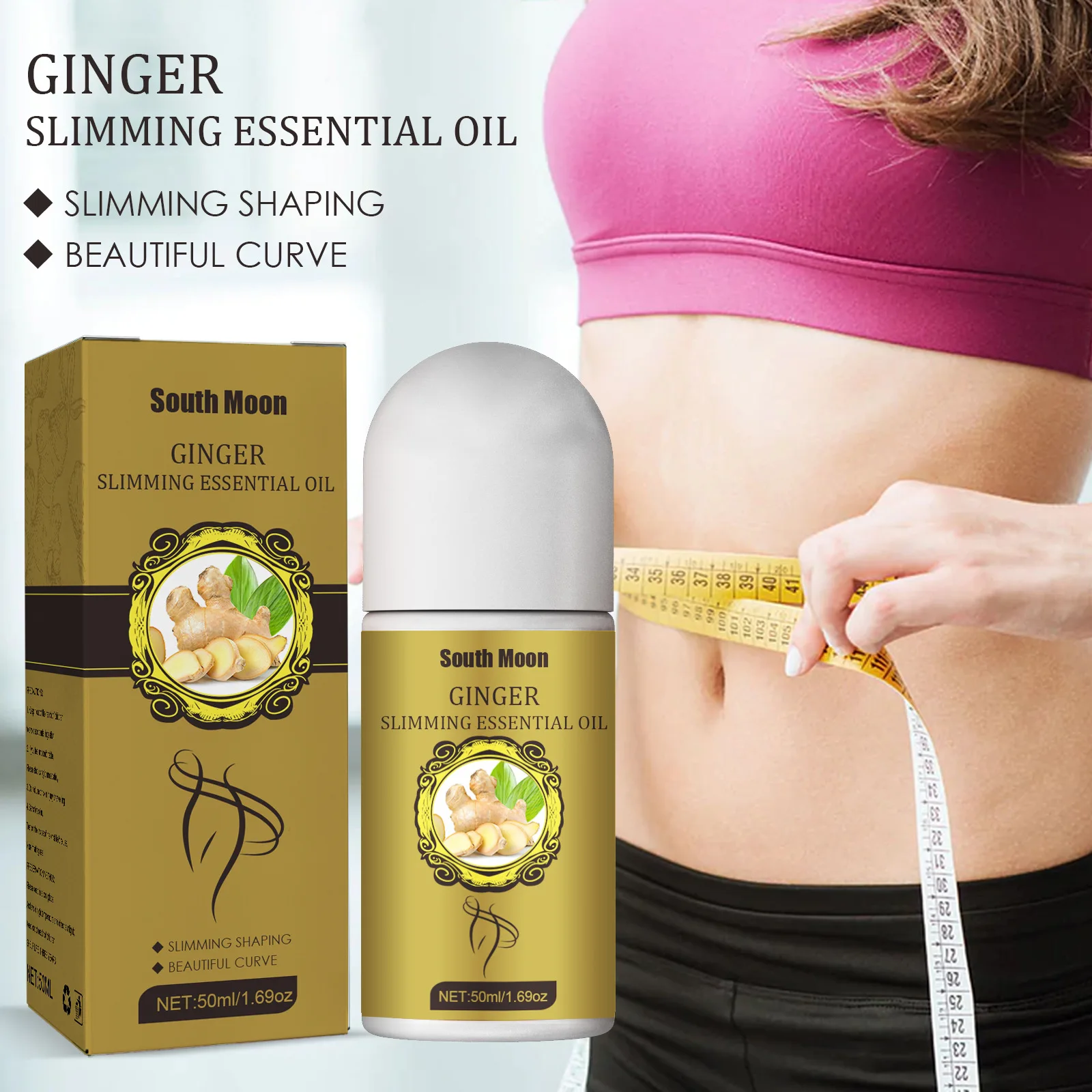 

Ginger Massage Ball Shaping Slimming Lifting Firming Skin Ball Massage To Go To Belly Thigh Walk Bead Liquid 50ml