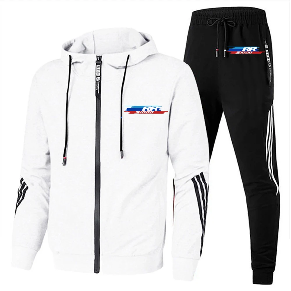 FOR BMW R1200GS R1200ADV R1250GS RRS1000 2023 new men's casual sportswear sportswear hooded printe top trousers