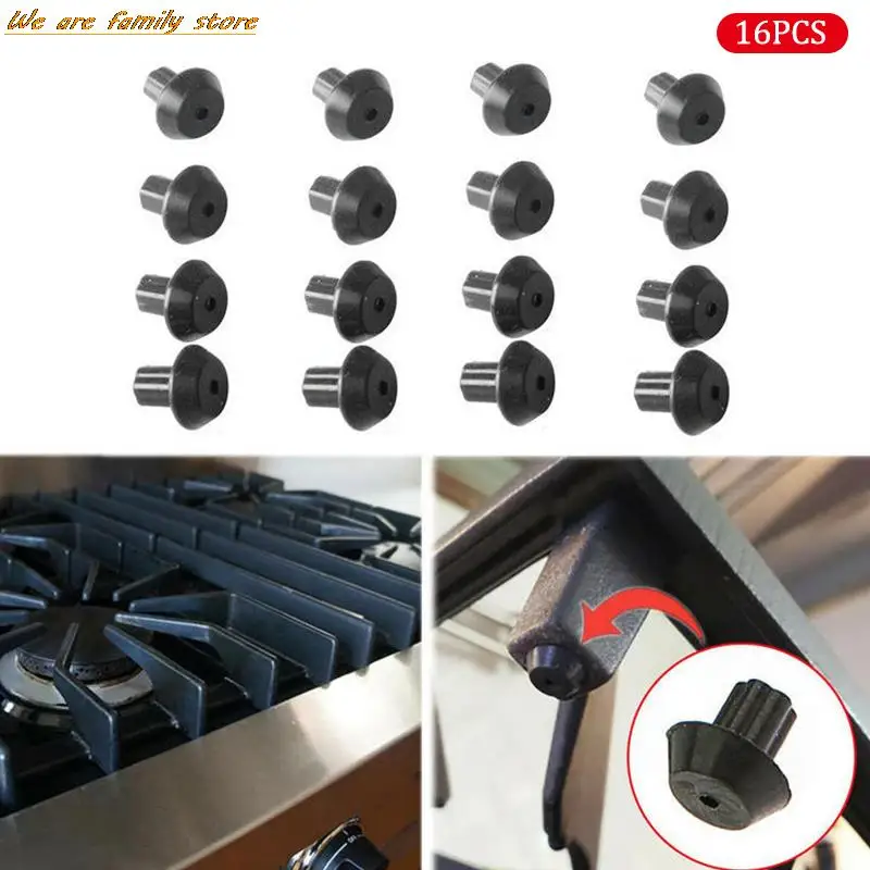 

NEW 16 PCS Gas Range Burner Grate Foot Compatible Stove Gas Stove Burner Foot Rubber Feet for Gas Stove Replacement Parts