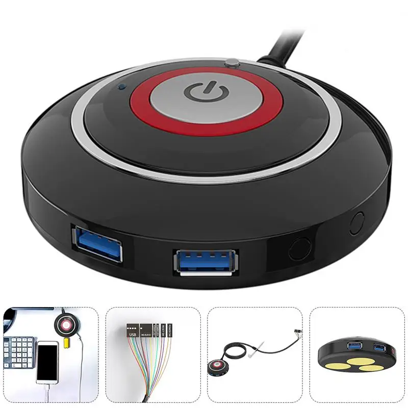 

Replacement Desktop Computer Switch USB Reset Button Computer Accessory