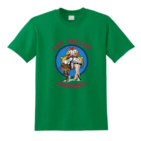 Забавная Мужская футболка с надписью «LOS POLLOS Hermanos Breaking Bad», Повседневная Уличная одежда хайзенберга в стиле Харадзюку