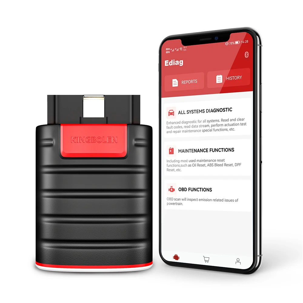 Для KINGBOLEN Ediag всех систем OBD2 сканер Bluetooth двунаправленный диагностический