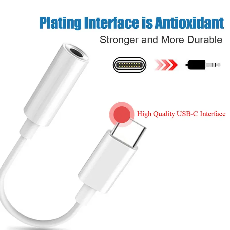 Адаптер для наушников с разъемом USB Type-C на 3 5 мм аудиокабель iPad Pro 2018 Huawei Xiaomi все