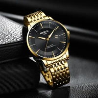 nibosi men fashion gold watch for men top brand luxury quartz mens watches stainless steel waterproof sport relogio masculino