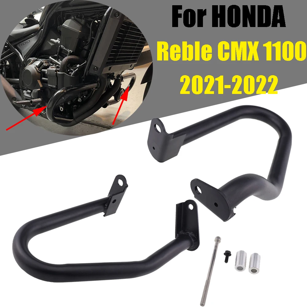 

Motorcycle Engine Guard Crash Bars Bumper Stunt Cage Frame Protector For HONDA Rebel 1100 CMX 1100 Rebel1100 2021 Accessories