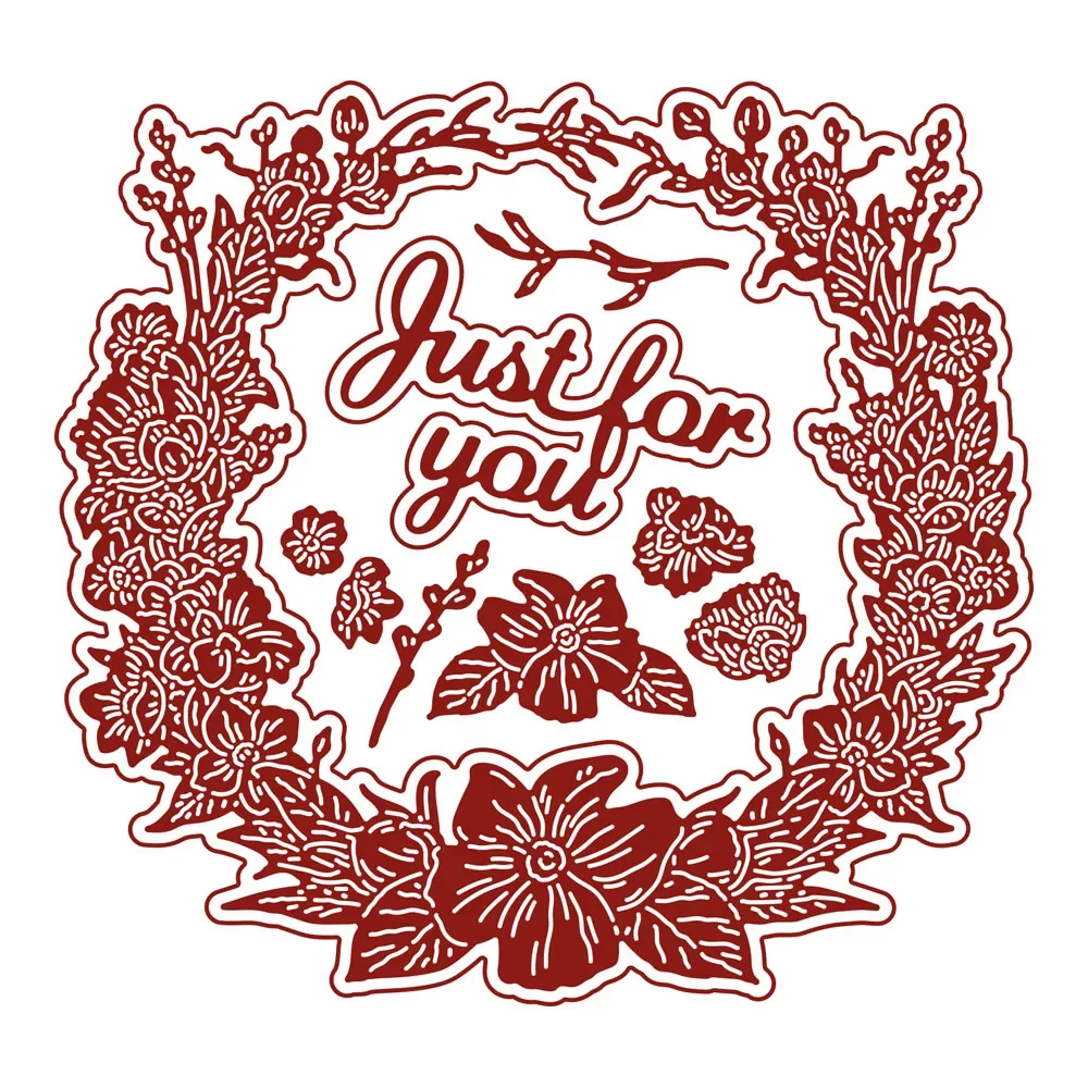 Штампы для скрапбукинга изящные гирлянды пуговицы трава бабочка цветок резка